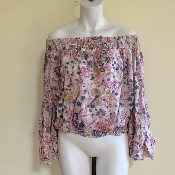 NWOT Free People Free Spirit off the shoulder top M - Picture 7 of 8